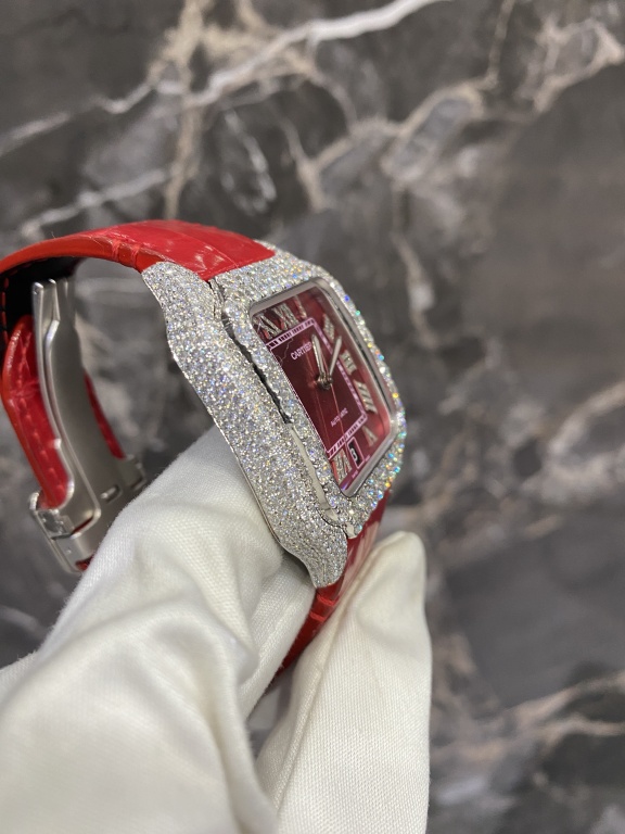 Cartier Lab Diamond Watch Men's - Image 3