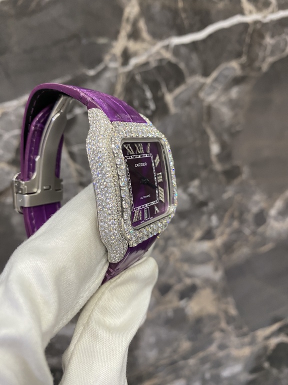 Cartier Santos Laboratory Diamond Watch - Image 3